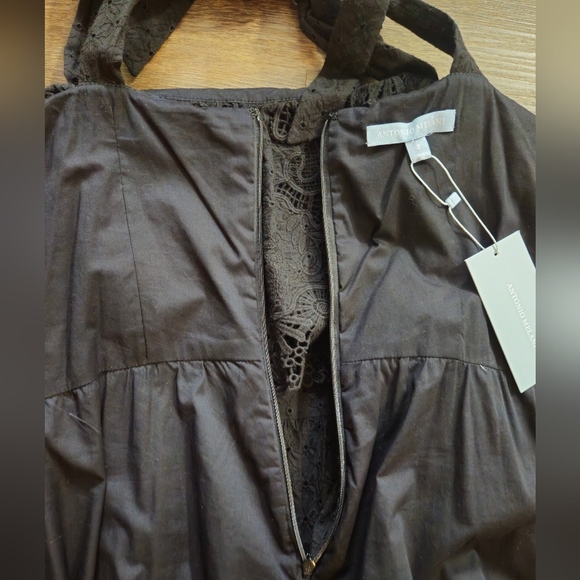 Antonio Melani Black eyelet Dress Midi NWT sz 8 - Picture 15 of 15